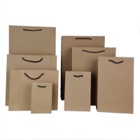 PC011 Customized solid color kraft paper bag Garment bag Tote bag Green gift bag Eco bag manufacturer